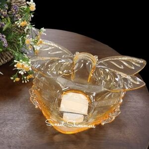 2pc Honey Bee Bumble Bee Acrylic Salad App Dessert Serving Bowl Set BPA Free NEW